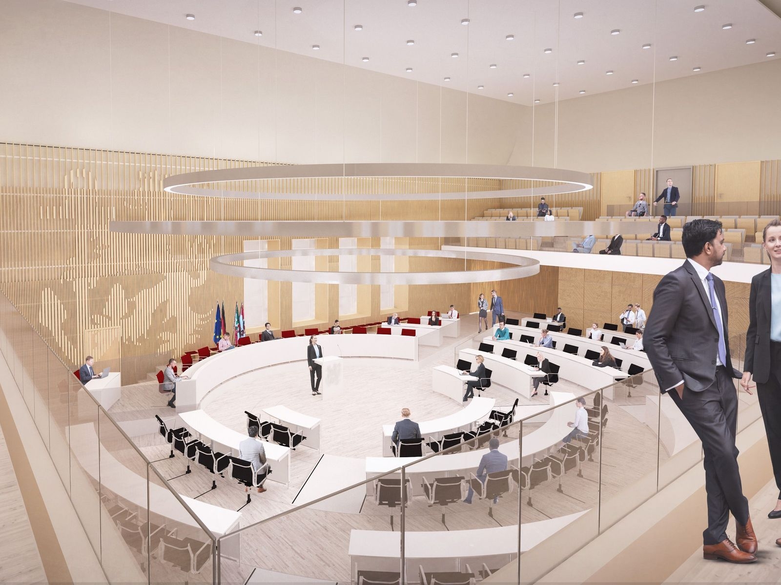 Innenansicht Plenarsaal von Empore