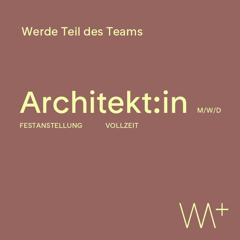 Stelllenausschreibung Architekt:in